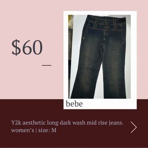 y2k aesthetic dark wash jeans